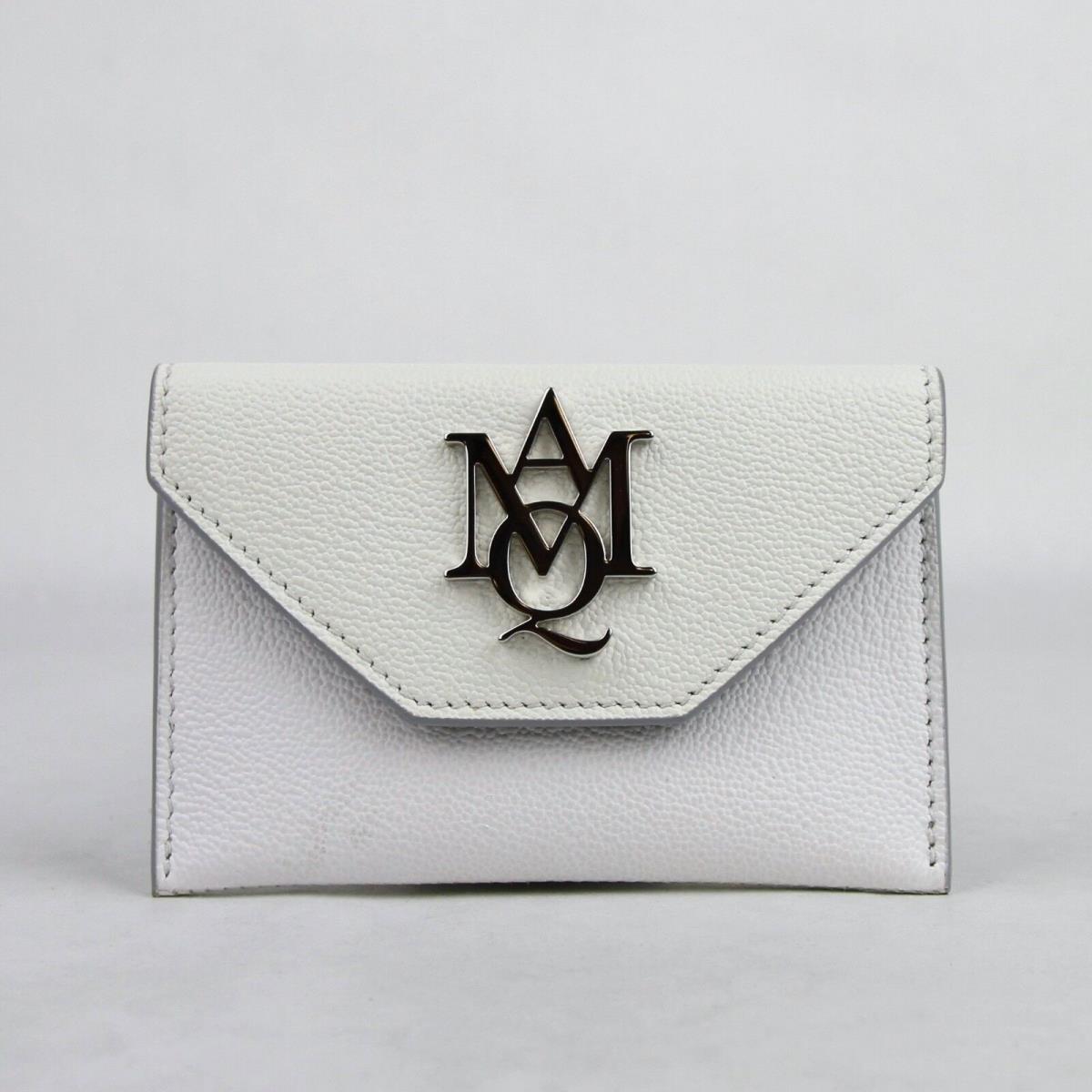 Alexander Mcqueen White/ivory Two Tone Leather Card Holder 439197 9870