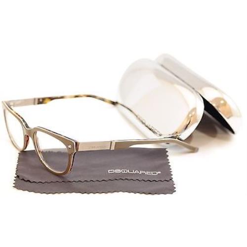 Dsquared2 Eyeglasses Frame DQ5102 020 Gray Brown Plastic Italy Made