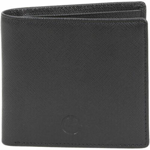 Giorgio Armani Portafoglio Classico Black Leather Bi-fold Wallet