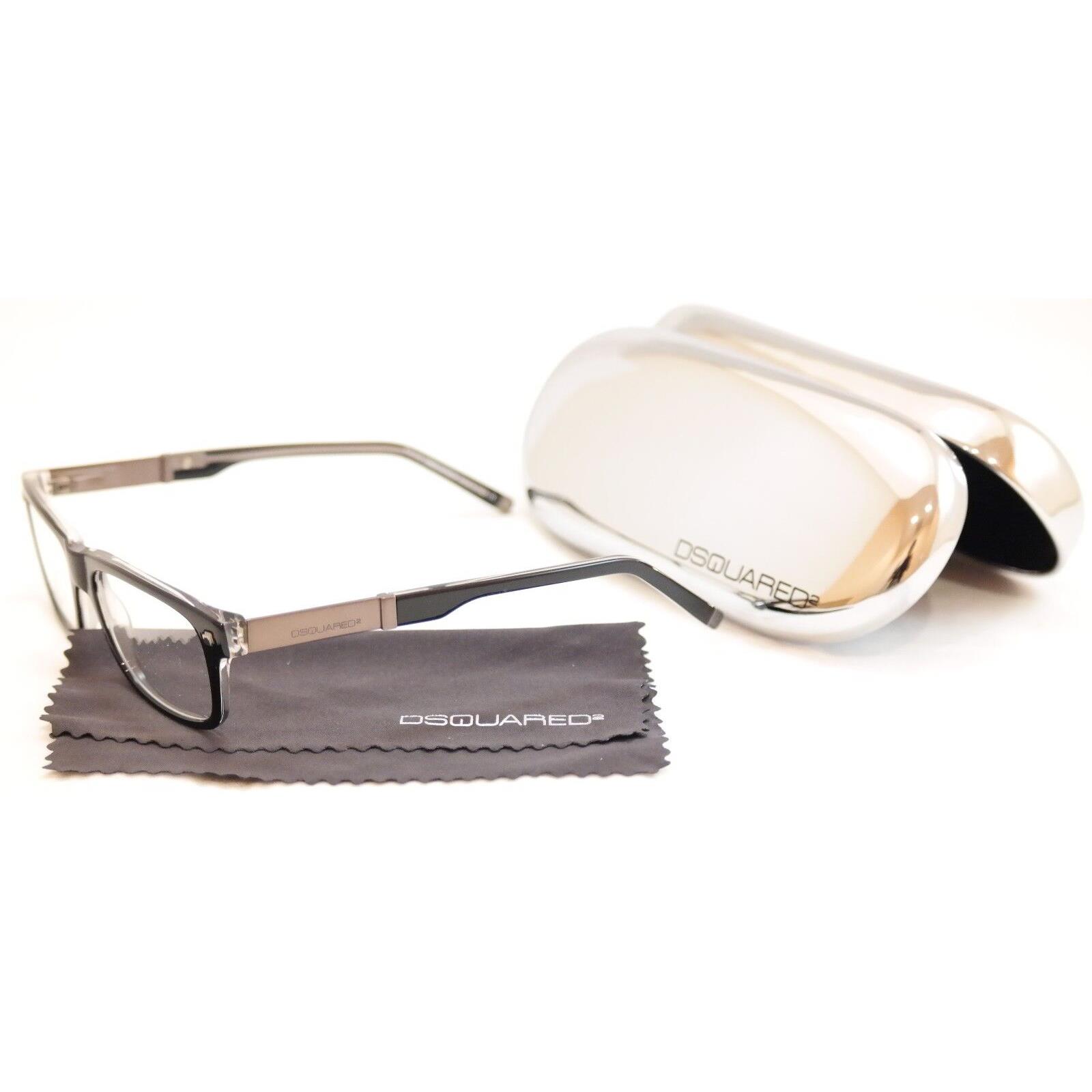 Dsquared2 Eyeglasses Frame DQ5103 003 Black Plastic Metal Italy Made