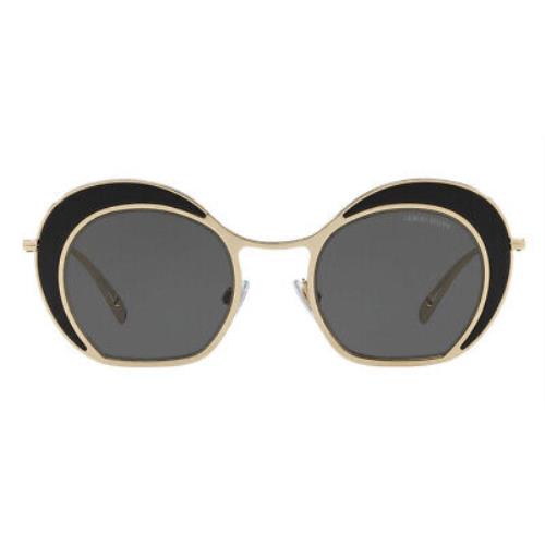 Fashion Women's Sunglasses Giorgio Armani Giorgio Armani AR6067 Sunglasses  Women Gold Round 50mm New & Authentic 