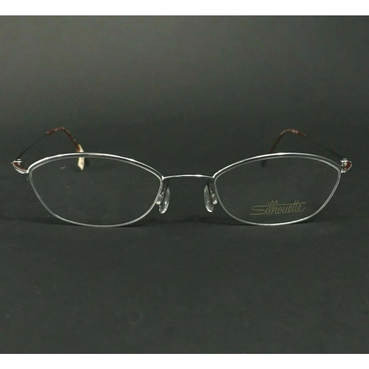 Silhouette Eyeglasses Frames M6519 /40 V6051 Silver Round Half Rim 49-19-130