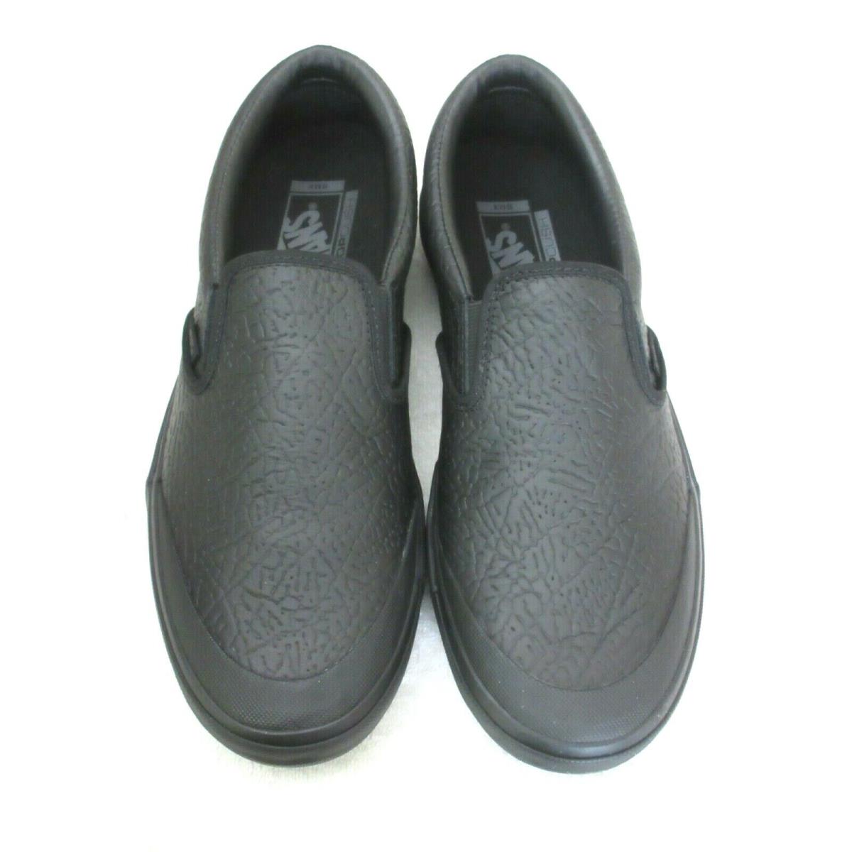 Vans Men`s Bmx Slip-on Courage Adams Black Elephant Suede Shoes Size 10