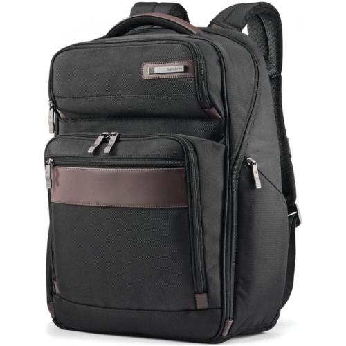 Samsonite Kombi Business Backpack 17.5 x 12 x 7-Inch Black/brown