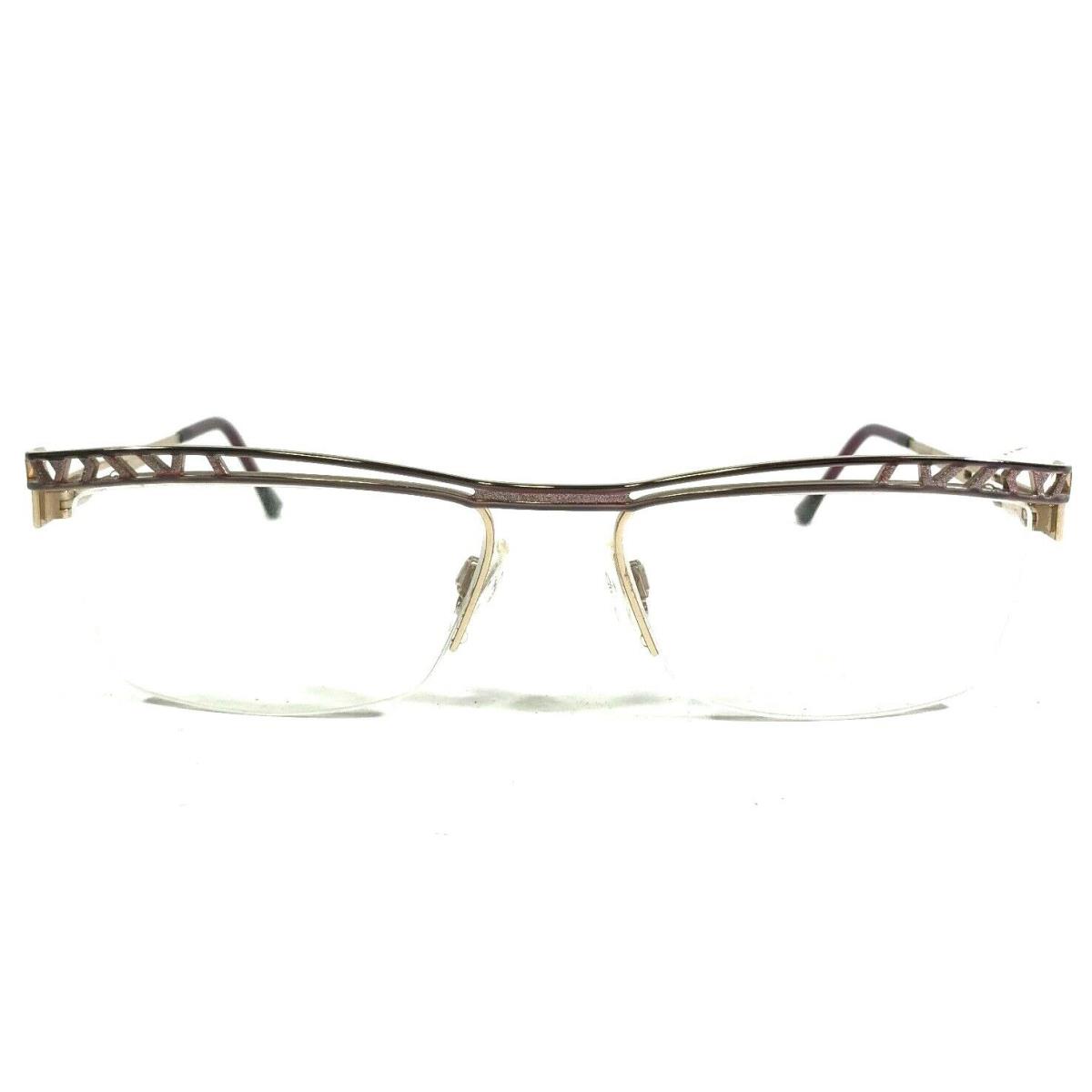 Cazal MOD.4174 COL.001 Eyeglasses Frames Purple Gold Square Half Rim 53-17-135