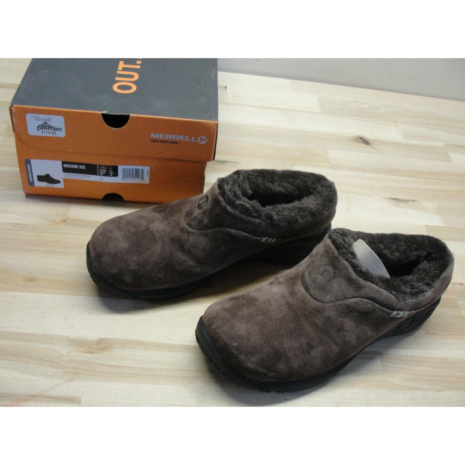 Merrell Encore Ice Slip ON Women`s Shoes Size 8 Chocolate Brown