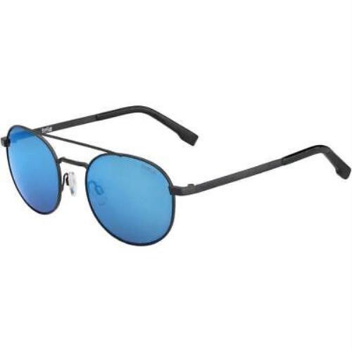 Bolle Ova Sunglasses Matte Grey HD Polarized Offshore Blue
