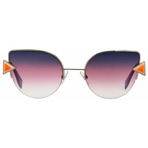 Fendi Cateye Sunglasses FF0242S Tjvff Pink Silver/powder Blue 52mm 242