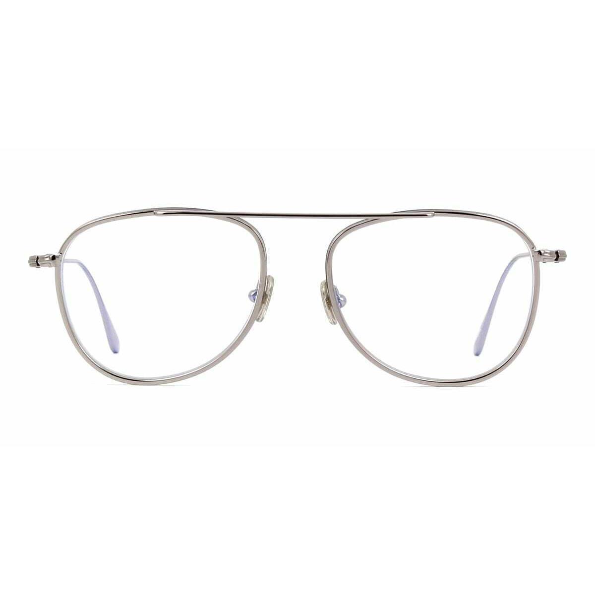 Tom Ford FT5691-B 014 Eyeglasses Shiny Clear Ruthenium Frame 52 Mm
