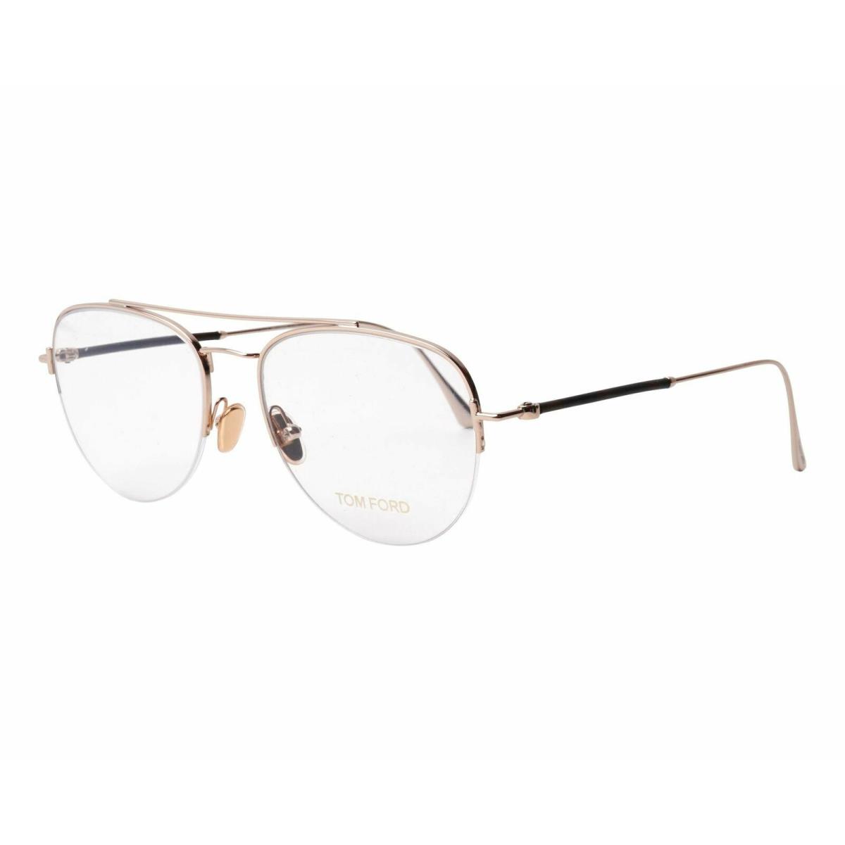 Tom Ford FT 5656 028 Shiny Rose Gold Eyeglasses Demo Lens 53mm