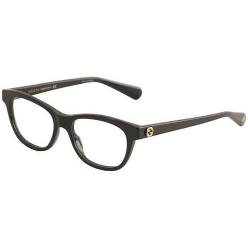 Gucci GG0372O 001 Women Squared Eyeglasses in Black Frame W/demo Lens