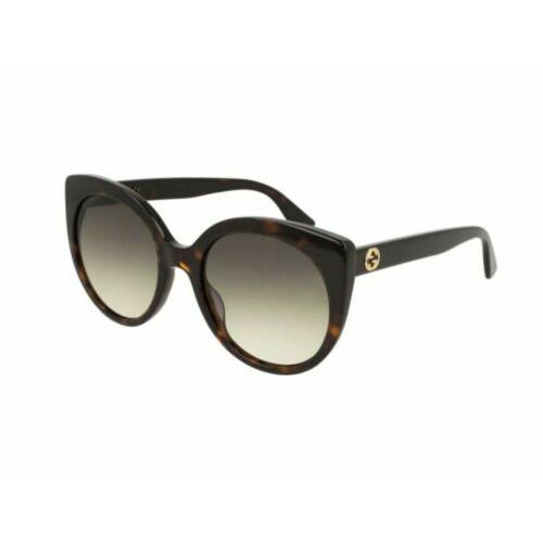 Gucci GG0325S 002 Women Cat-eye Sunglasses in Havana Frame W/brown Gradient Lens