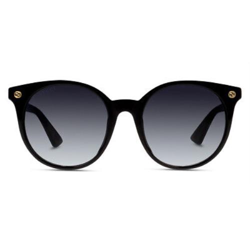 Gucci GG0091S Sunglasses Women Black Round 52mm