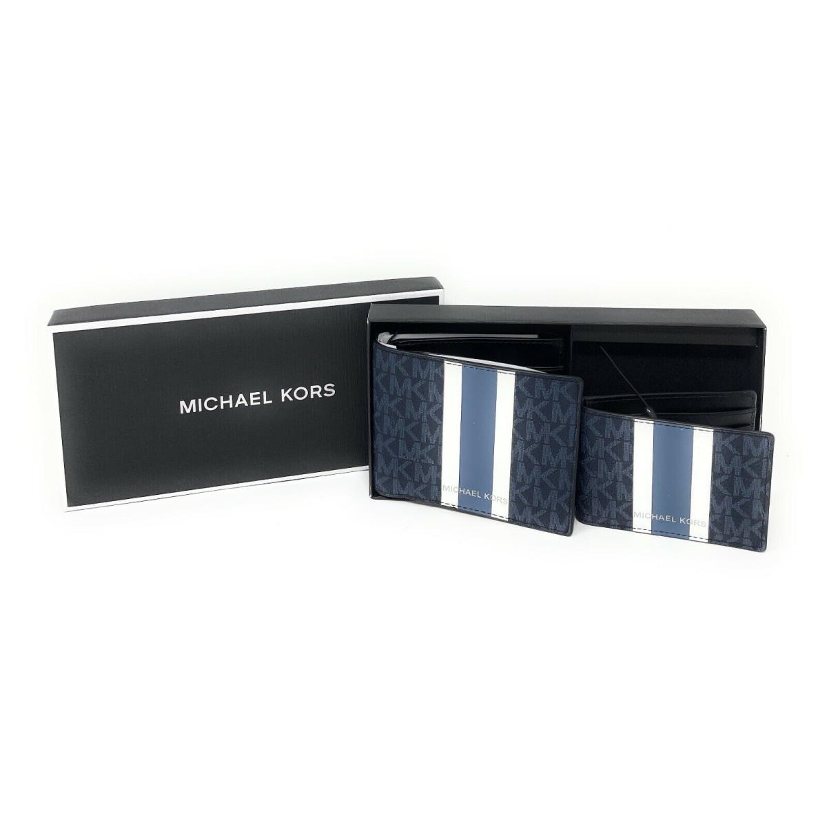 Michael Kors Men`s 3 in 1 Box Set Bifold Wallet Credit Card Holder
