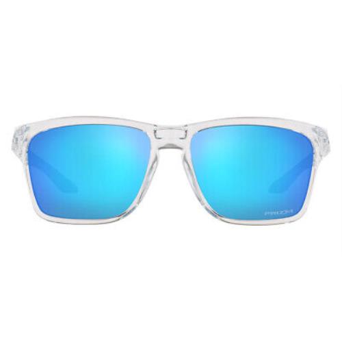 Oakley Sylas (a) Sylas A 0OO9448F Sunglasses Men Clear Rectangle 58mm - Frame: Clear, Lens: Prizm Sapphire, Model: Polished Clear