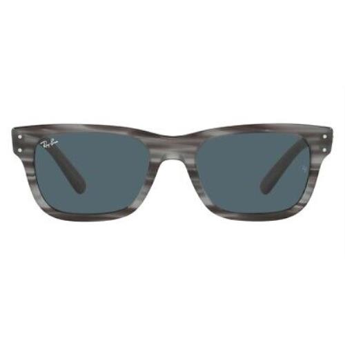 Ray-ban 0RB2283 Sunglasses Men Gray Rectangle 55mm - Gray Frame, Blue Lens, Striped Gray Model