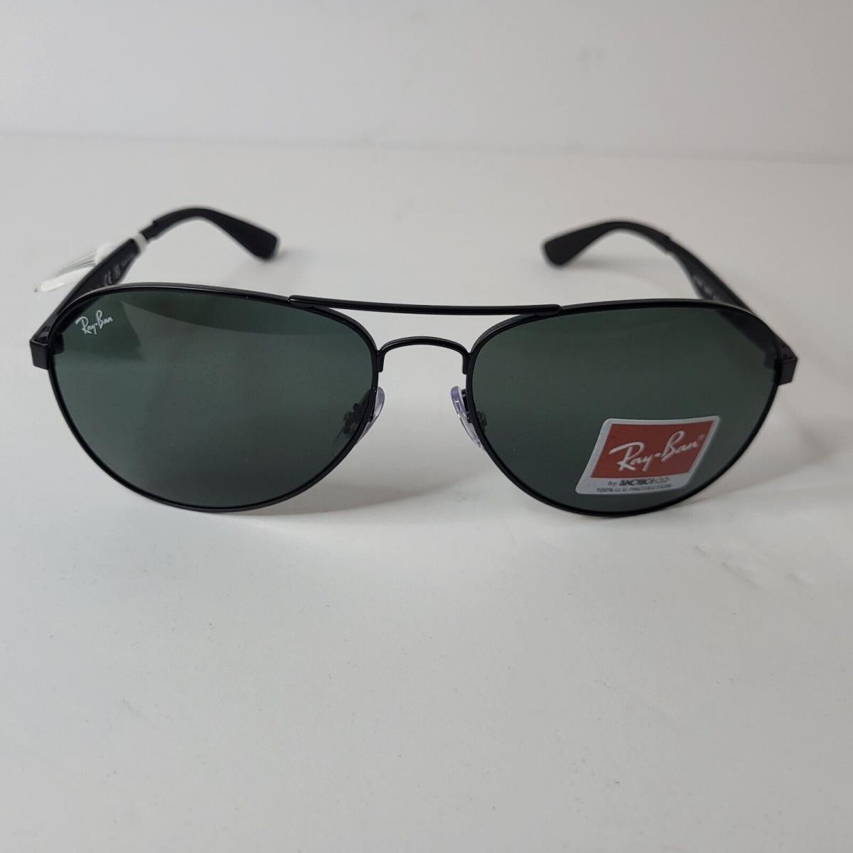 Ray Ban Pilot Aviator Sunglasses RB3549 Matte Black Green Lens 006/71 61 Classic