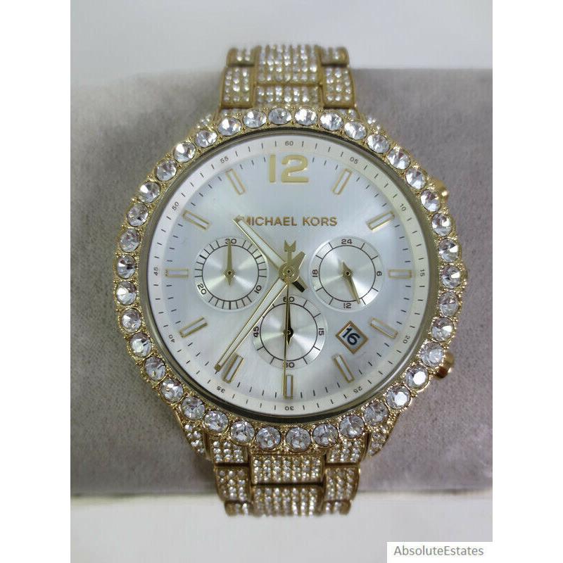 Michael Kors Oversized Layton Gold Glitz Crystal Women`s Watch MK6941