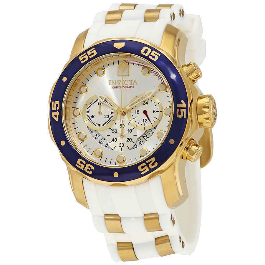 Invicta Pro Diver Chronograph Silver Dial Men`s Watch 20293