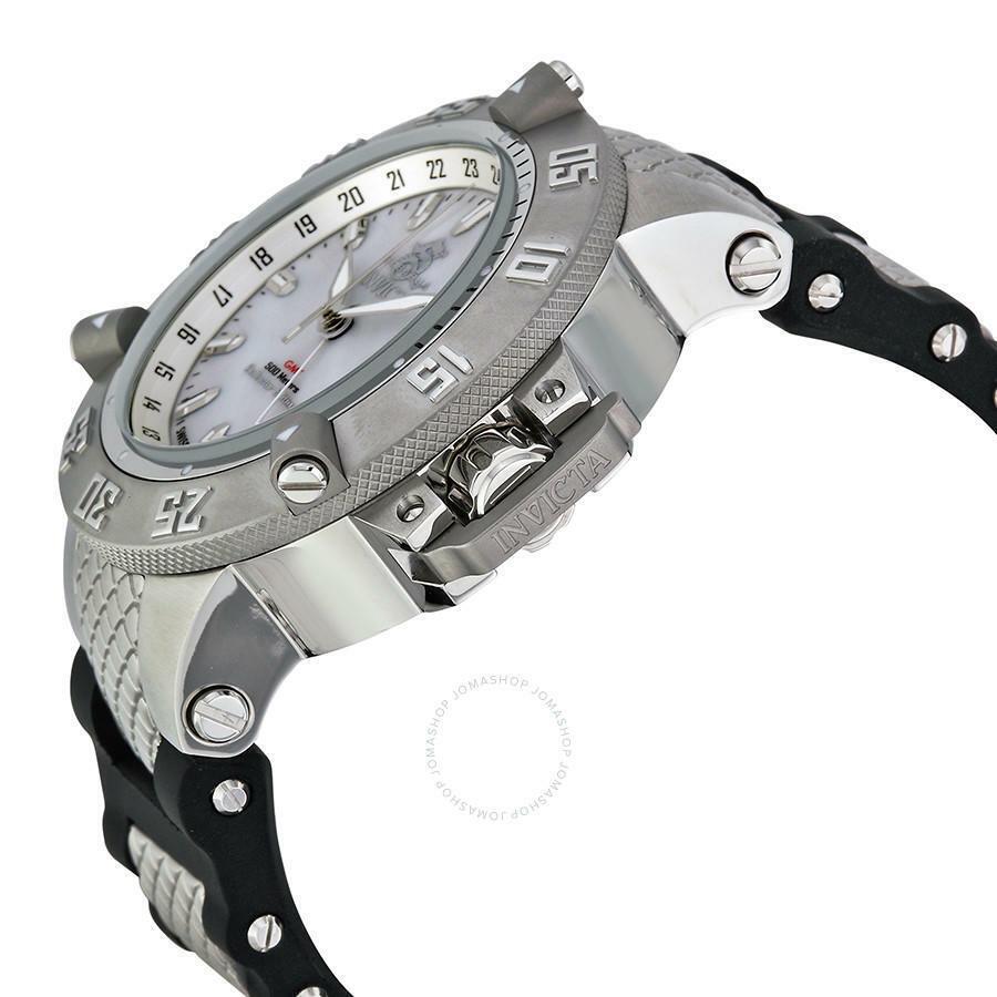 Invicta Men`s 0737 Subaqua Noma Iii Swiss Made Gmt Black Rubber Strap Watch