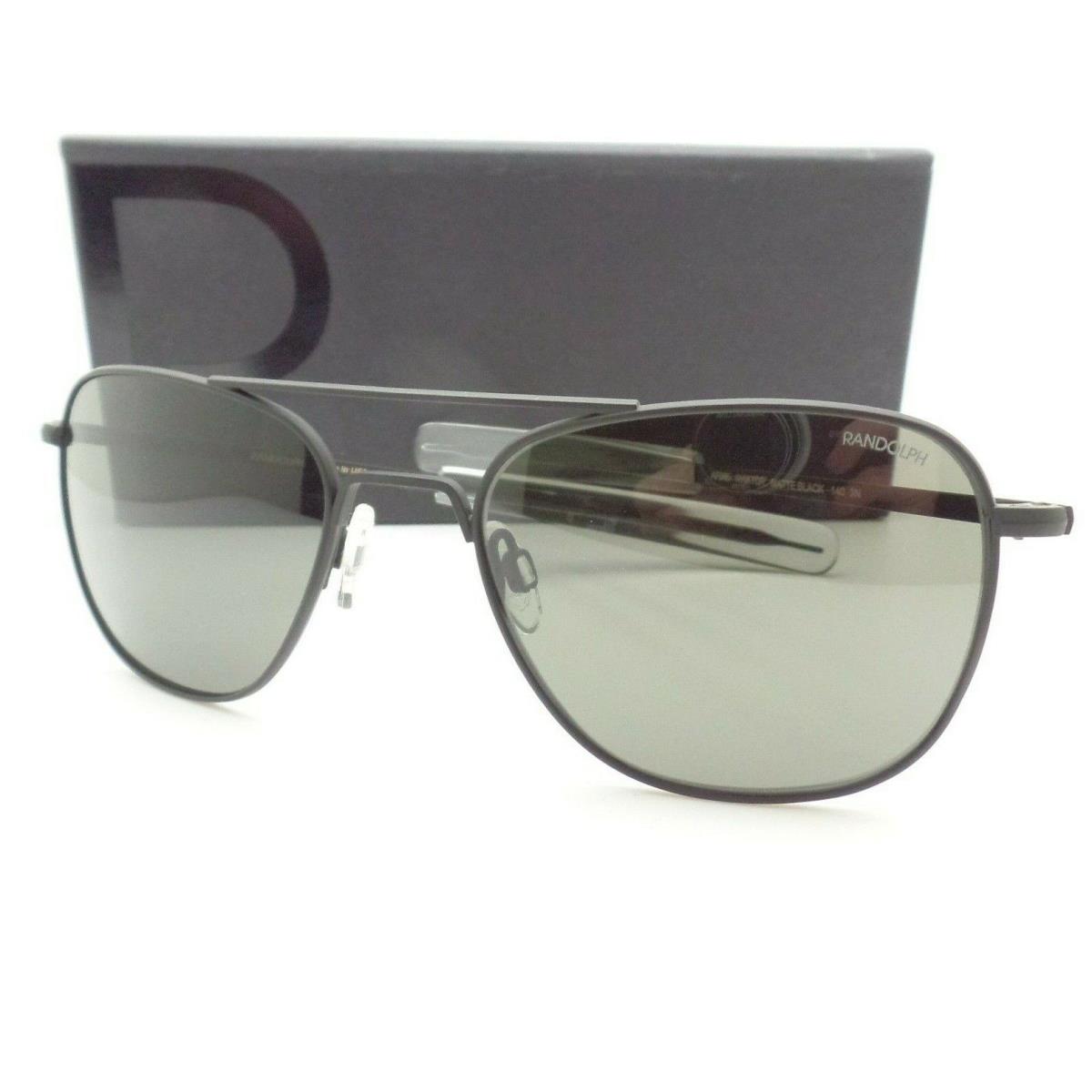 Randolph Engineering Aviator Black Bayonet American Grey Glass Usa Sunglasses