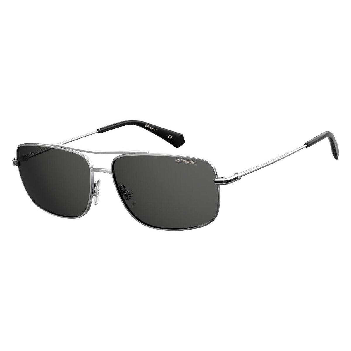 Polaroid 6107/S/X Sunglasses Men 0010 Palladium Rectangle 60mm