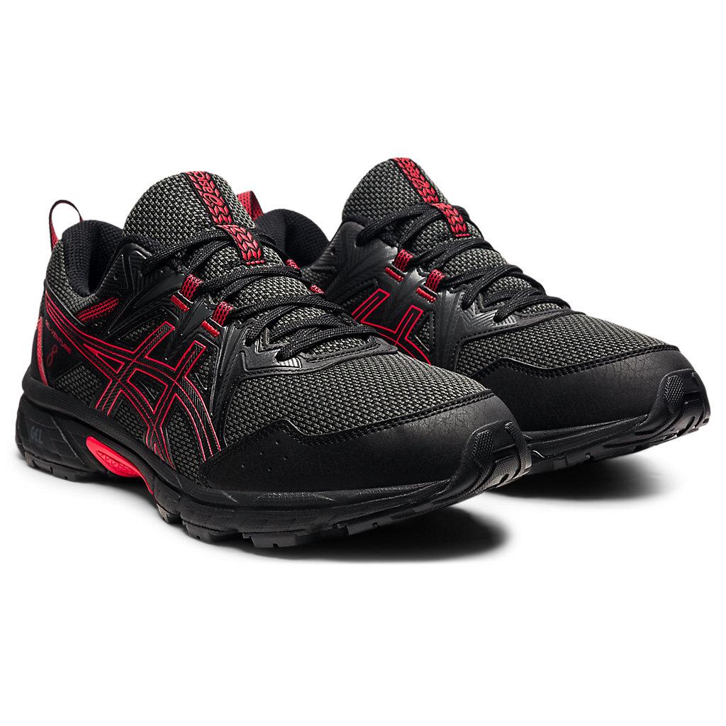 Asics Men`s Gel-venture 8 4E Extra Wide Running Shoes 1011A826 BLACK/ELECTRIC RED