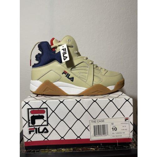 Fila The Cage White/gum Mid High Top Retro Basketball Shoes 1VB90000-198 Size 10