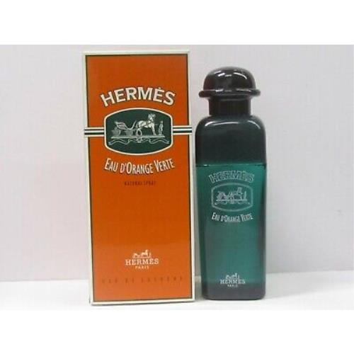 Eau D`orange Verte by Hermes For Unisex 3.3 oz Eau de Cologne Spray Vintage Rare