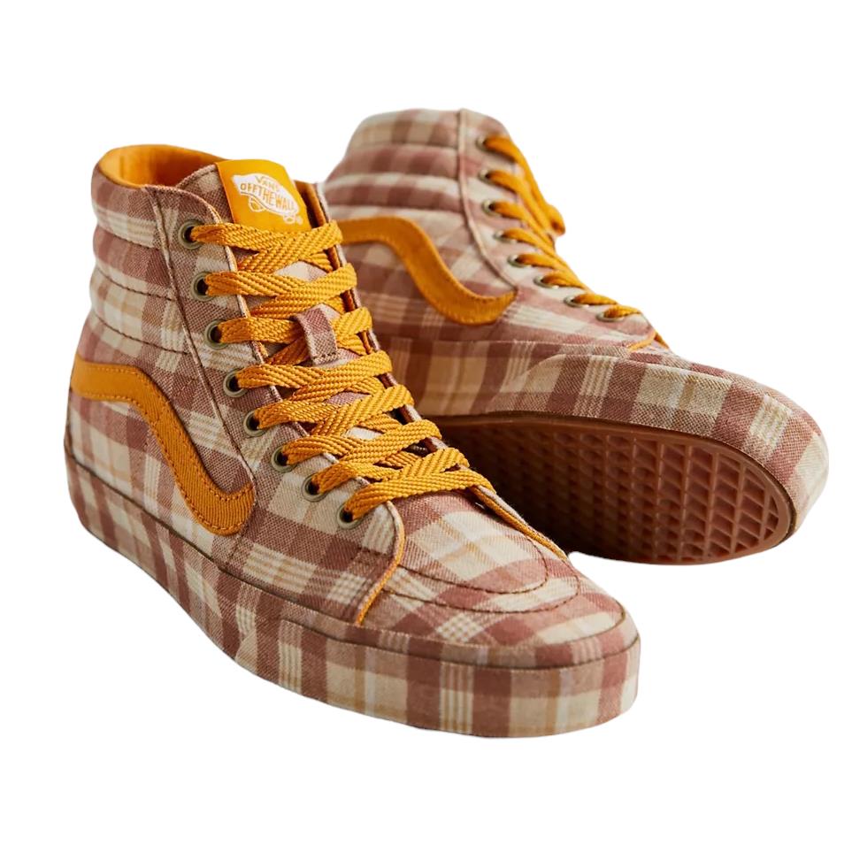 brown plaid vans