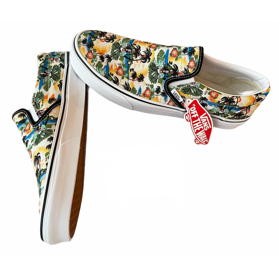 vans classic slip on aloha