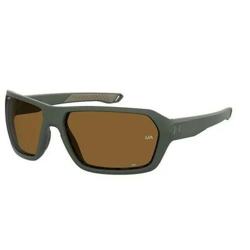 Under Armour Ua-recon 0DLD/6A Matte Green/brown Polarized Unisex Sunglasses - Frame: Matte Green, Lens: Brown