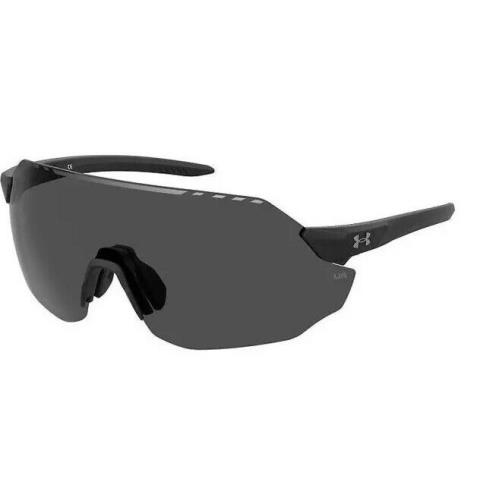 Under Armour Ua-halftime 0003/KA Matte Black/grey Shield Unisex Sunglasses - Matte Black Frame, Gray Lens
