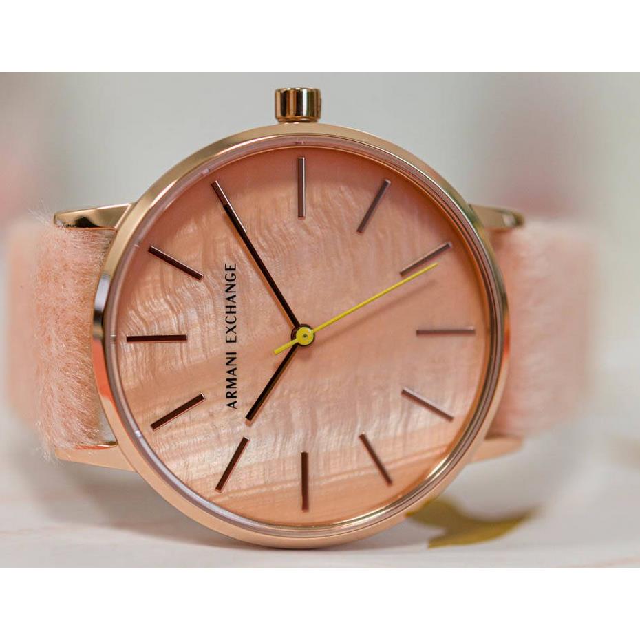 Armani Exchange watch  - Rose Gold Dial, Pink Band, Rose Gold Bezel 2