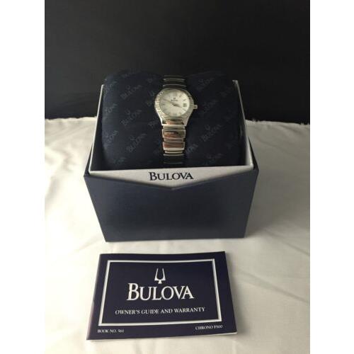 Bulova Stainless Steel Ladies Diamond Collection Quartz Wrist Watch 98R002