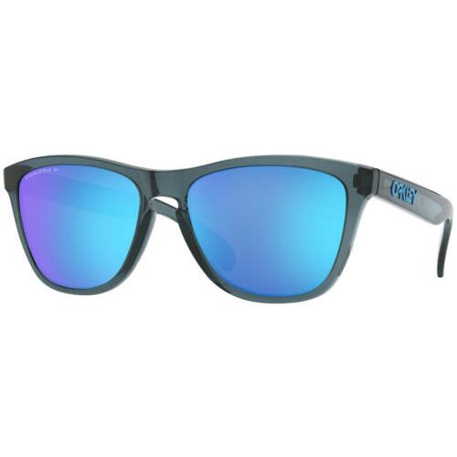 Oakley Frogskins Square Crystal Black/prizm Sapphire Polarized 55mm Sunglasses