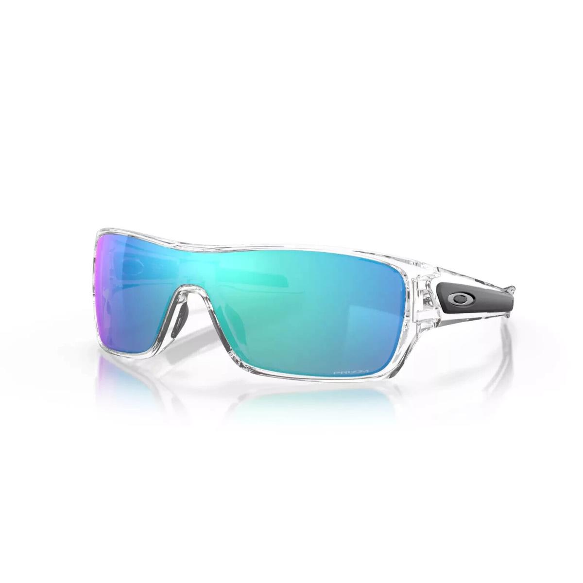 Oakley OO9307-29 Turbine Rotor Sunglasses Clear Frame Prizm Sapphire Lens - Frame: Clear, Lens: Blue