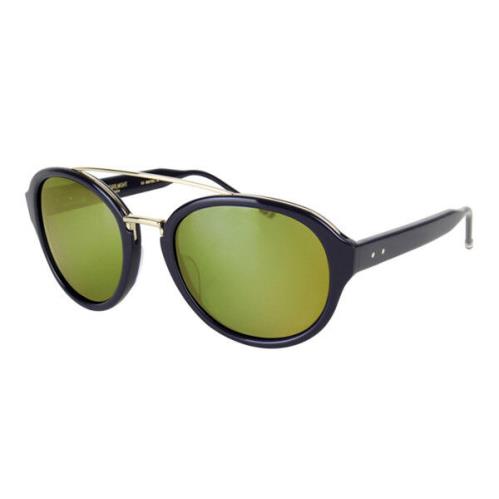 Thom Browne TB 504 Black-gold 12KGOLD Round Oversized Aviator Style Sunglasses
