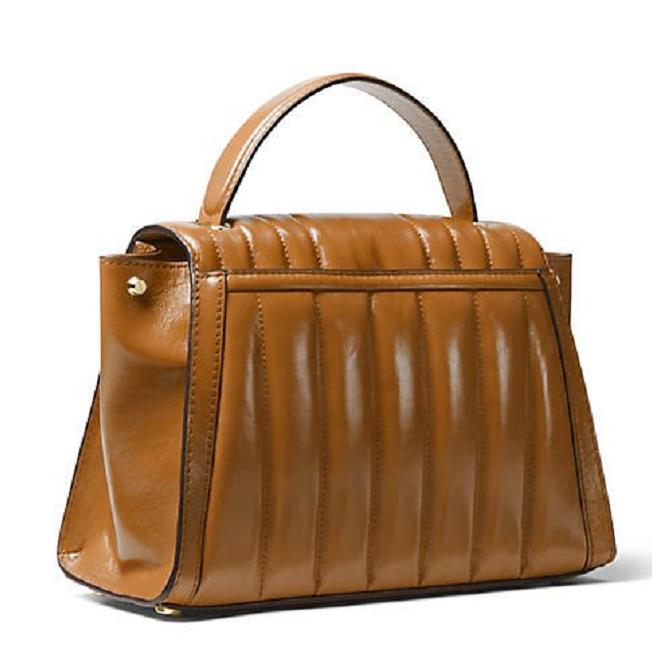 Michael Kors Brown Quilted Leather Satchel Handbag