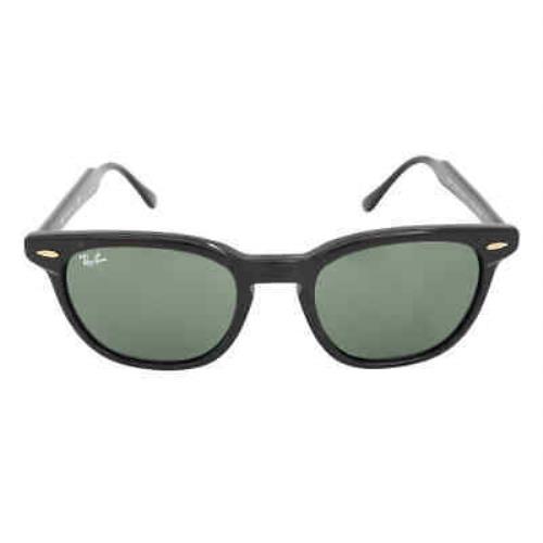 Ray Ban Hawkeye Green Square Unisex Sunglasses RB2298 901/31 52 RB2298 901/31 52 - Frame: Black, Lens: Green