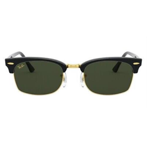 Ray-ban 0RB3916 Sunglasses Unisex Black Rectangle 52mm - Frame: Black, Lens: G-15 Green, Model: Black