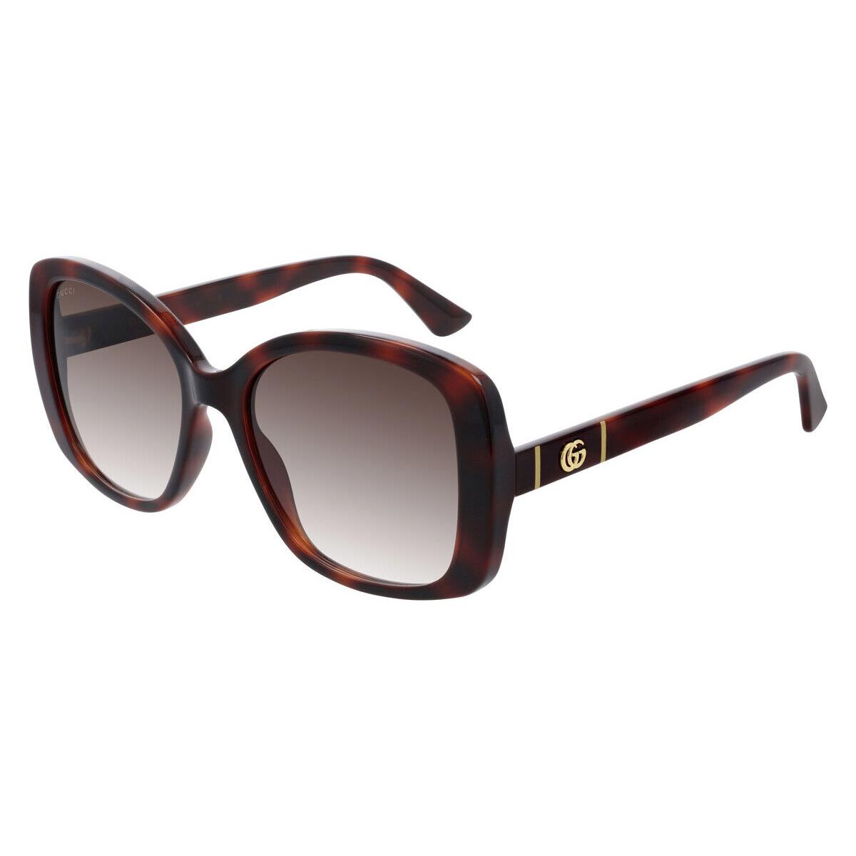 Gucci GG0762S Sunglasses Havana Brown Gradient 56mm