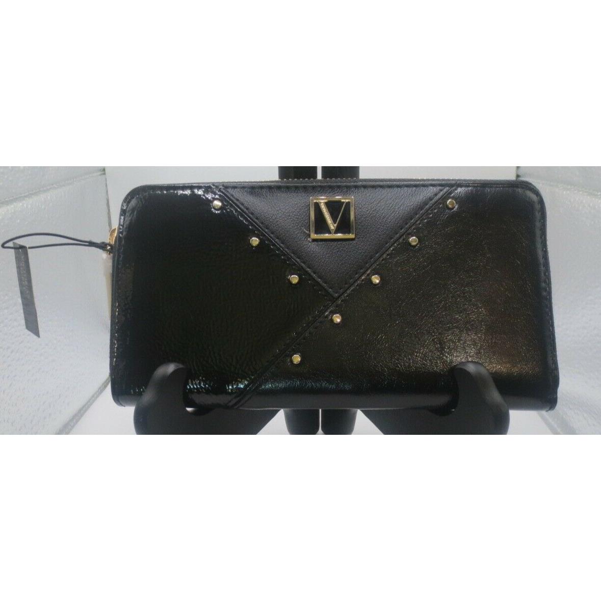 Victoria S Secret Wallet Black 7 x4 x1 V Monogram Hardware