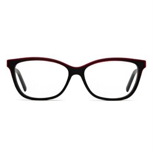 Hugo Boss Eyeglasses - HG 1053 0OIT - Black with Red Accent 55-15-145