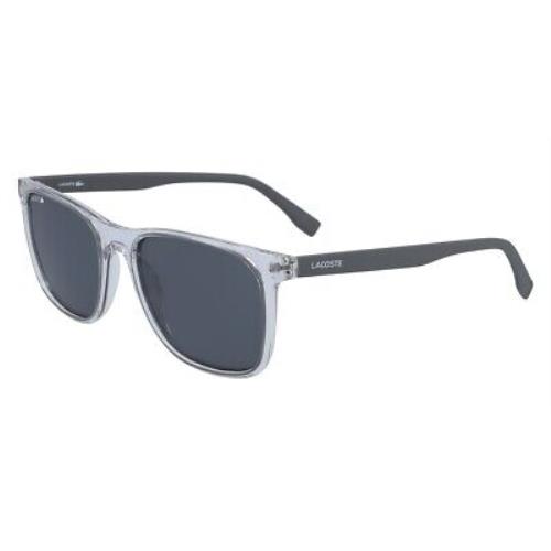 Lacoste L882S Sunglasses Men Crystal Gray Rectangle 55mm