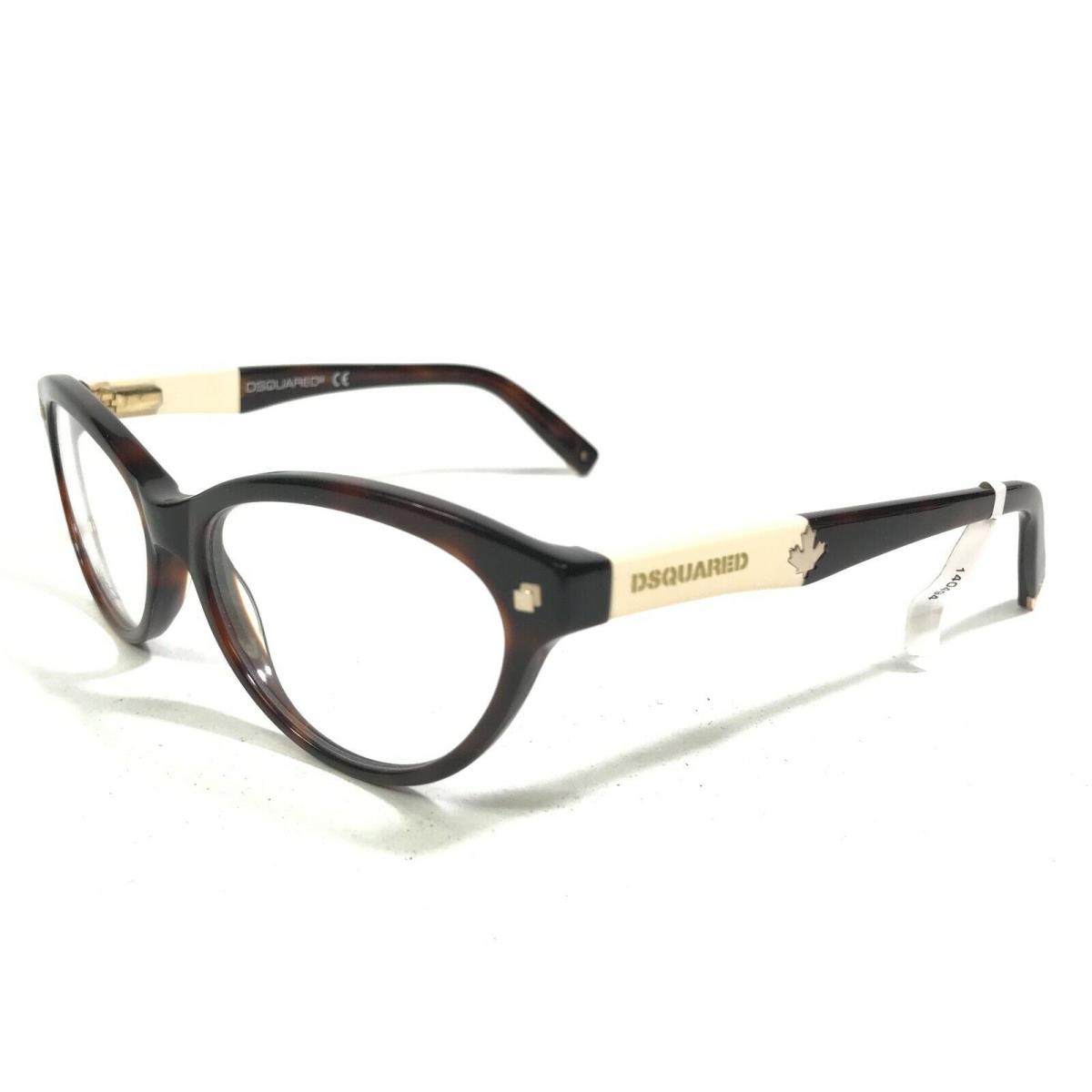Dsquared2 DQ5116 COL.052 Eyeglasses Frames Brown White Oval Full Rim 54-16-140