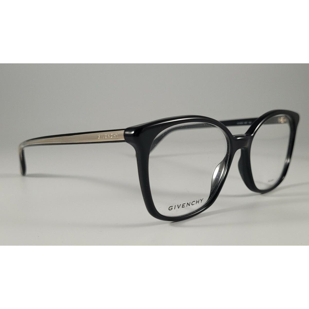 Givenchy Eyeglasses GV 0073 Color 807 Black Gold Size 53 Square Cat Eye