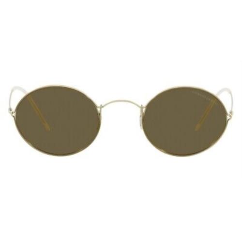 Giorgio Armani AR6115T Sunglasses Men Oval Gold 48mm