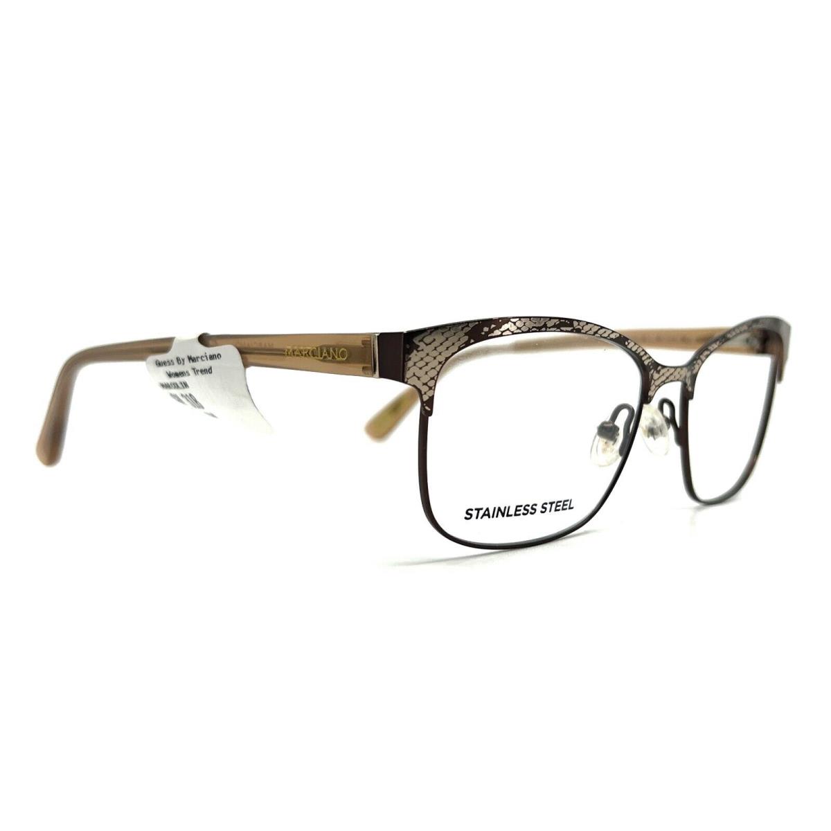 Guess by Marciano Eyeglasses Frames GM0318 049 Brown Snake Print 52-16-135