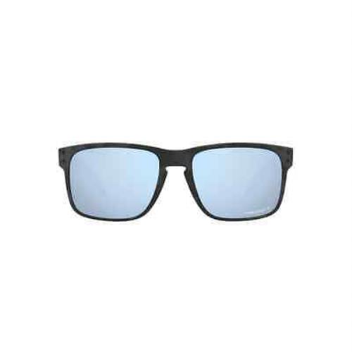 Oakley Men`s Holbrook 9102-T9 Prizm Deep Water Polarized Sunglasses - Frame: Black, Lens: Blue